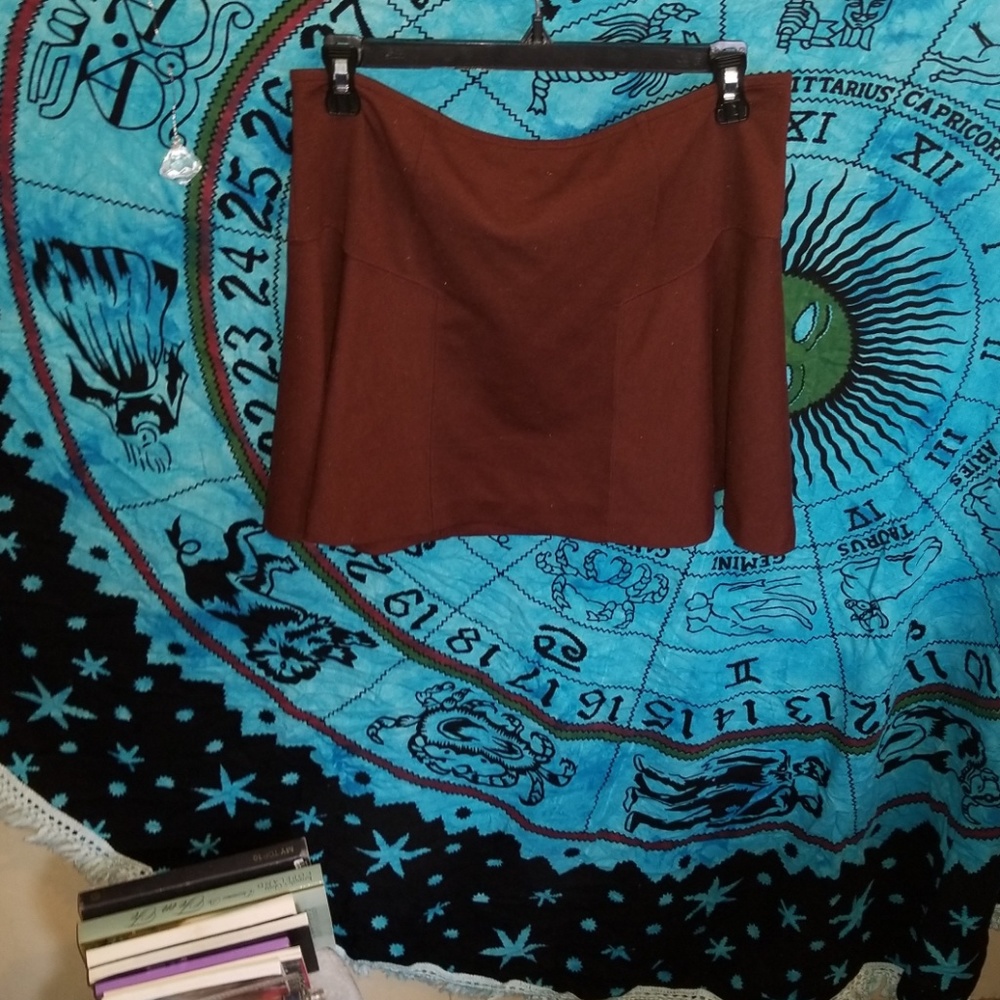 Flowy burgundy skirt